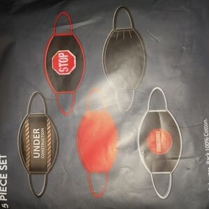 Fashion Face Masks Set - Red, Black, Yellow